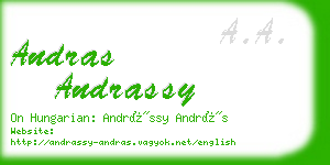 andras andrassy business card